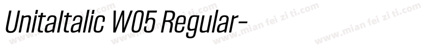 UnitaItalic W05 Regular字体转换